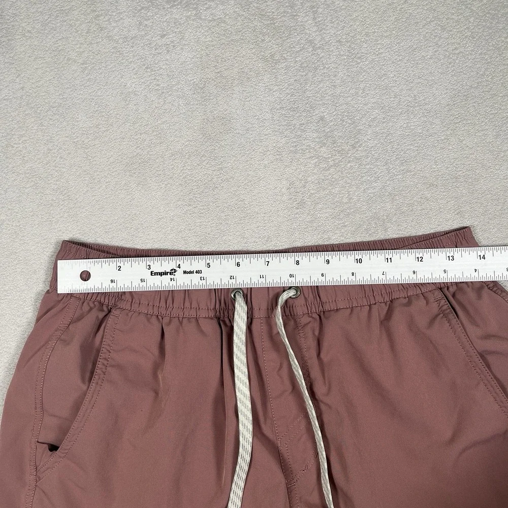 Vuori Mens Kore Short Size Small Mauve Clay Pink Lined Hybrid Workout 7 V302